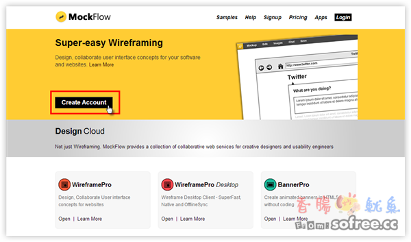 MockFlow 網站框架規劃工具，畫出 Wireframe