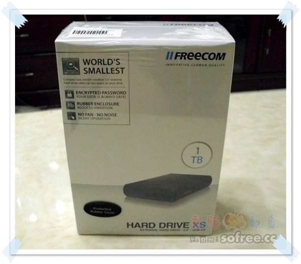 [開箱]Freecom Hard Drive XS 1TB 外接式硬碟