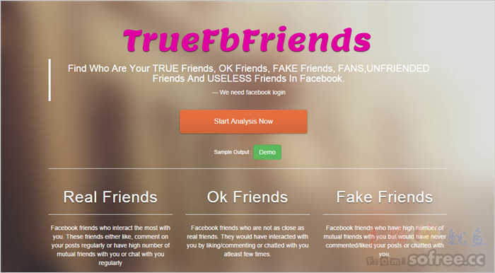 TrueFbFriends 分析Facebook臉書好友，揪出假朋友，留住好朋友！