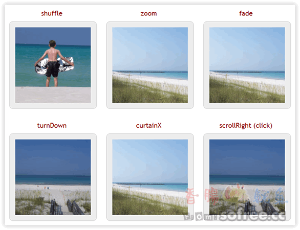 jQuery Cycle Plugin 網頁圖片輪播特效
