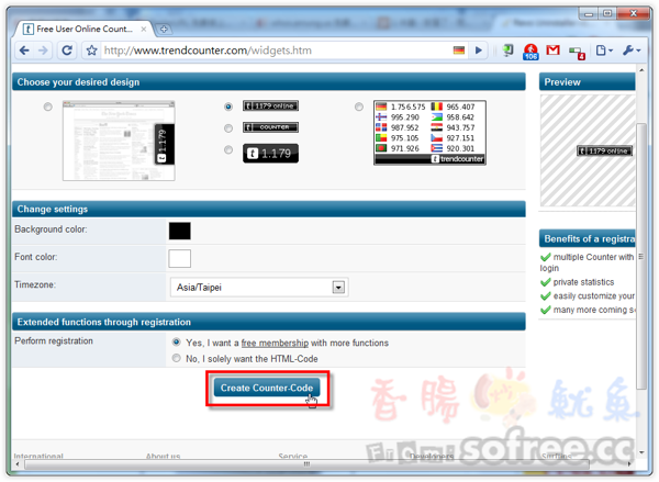 TrendCounter 免費線上人數統計貼紙