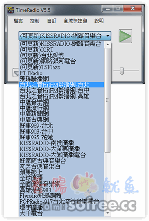 TimeRadio 超輕巧的線上聽廣播軟體